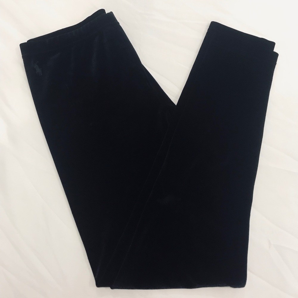 Ralph Lauren Black Velvet Leggings